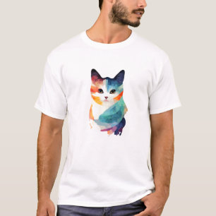 Camiseta Pintor de Arte de Cores de Animais Selvagens de Ca