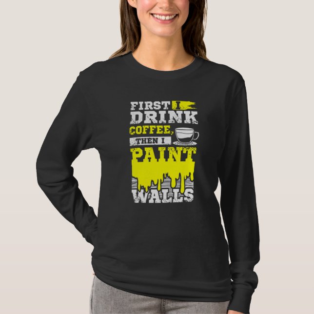 Camiseta Pintor de Café e Parede (Frente)