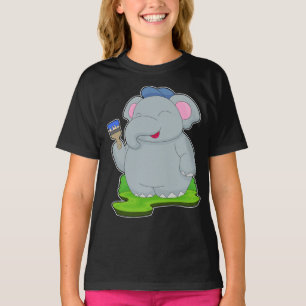 Camiseta Pintor de elefantes Pincel Pintura