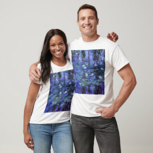 Camiseta Pintor de lírios azuis por Claude Monet