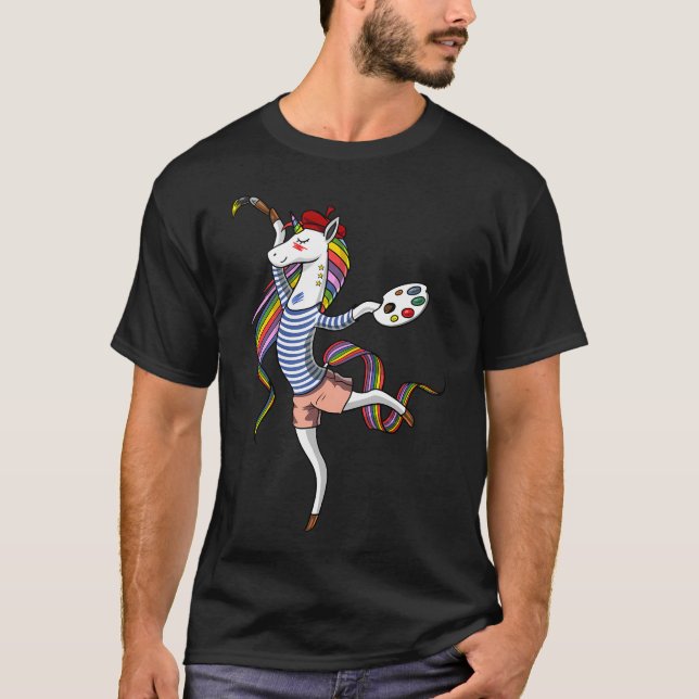 Camiseta Pintor de unicórnio (Frente)
