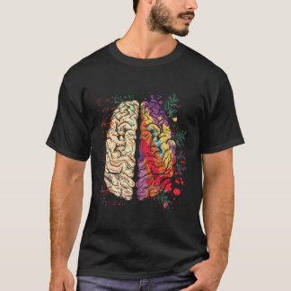 Camiseta Pintor Neuroscience Colorida Hu Brain