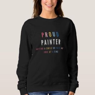 Camiseta Pintor Orgulhoso Fazendo um Sorriso em Rostos, Uma