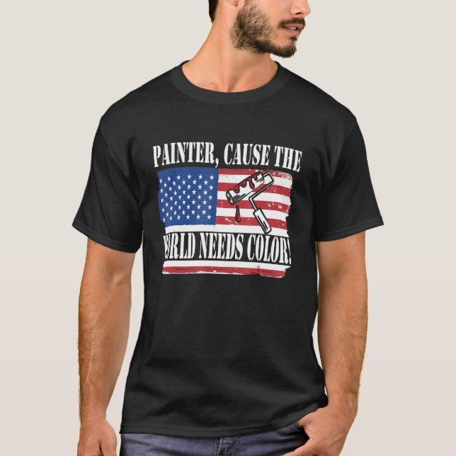 Camiseta Pintor para homens e mulheres 1 (Frente)