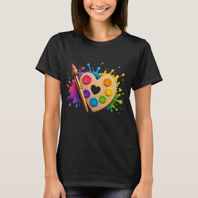 Camiseta pintor pintando Artista (Frente)