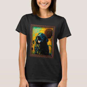 Camiseta Pintor Revestido Flagrado Pintura De Flor De Giras