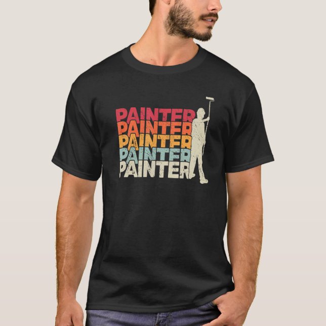 Camiseta Pintores e pintores retrorados para pintura mascul (Frente)