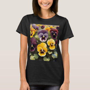 Camiseta Pintura a aquarela e púrpura