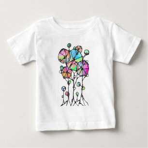 Camiseta Pintura à Mão - Grupo de Árvores Abstratas 3