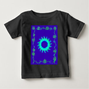 Camiseta Pintura a óleo azul iridescente