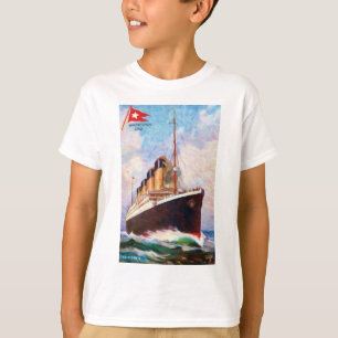 Camiseta Pintura a óleo da linha branca Titanic