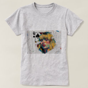 Camiseta Pintura a Óleo da Rainha de Espadas