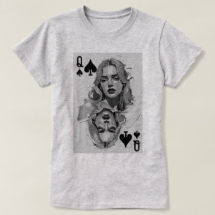 Camiseta Pintura a Óleo da Rainha de Espadas