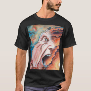 Camiseta Pintura a óleo de ondas de pânico