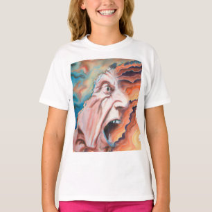Camiseta Pintura a óleo de ondas de pânico
