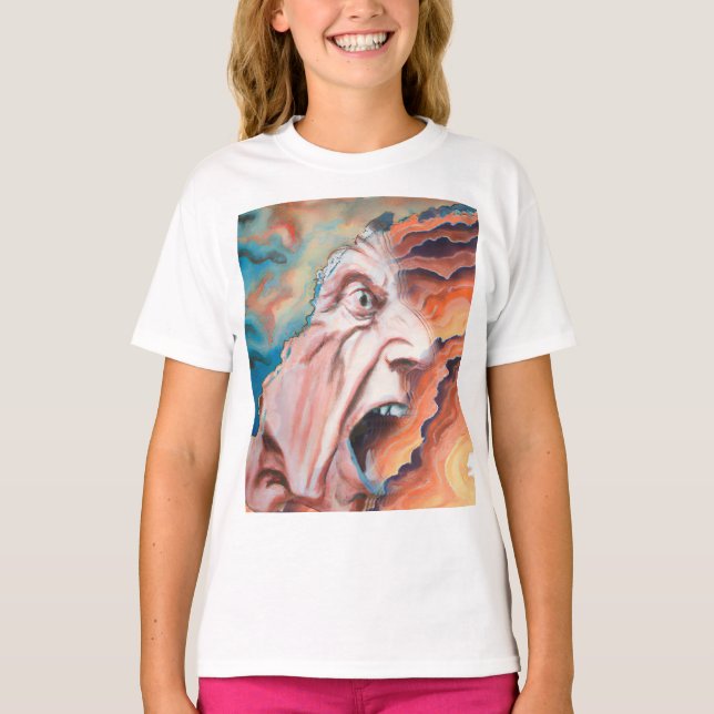 Camiseta Pintura a óleo de ondas de pânico (Frente)