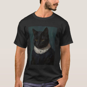 Camiseta Pintura a Óleo Medieval Renascentista de Gato Dive