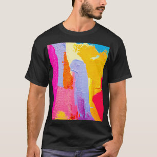 Camiseta Pintura a óleo original: Abstrato colorida