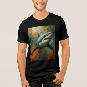 Camiseta Pintura A Óleo Vibrante De Retrato Artístico De Tu