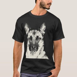 Camiseta Pintura a Tinta do Malinois Belga Close-up