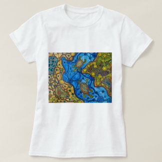 Camiseta Pintura aborígene das tartarugas