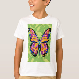 Camiseta Pintura abstrata de borboleta 