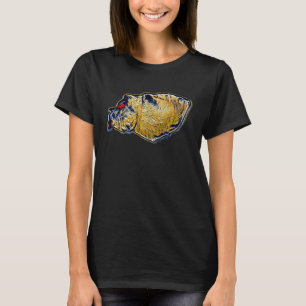 Camiseta Pintura Abstrata Digital De Um Gato 1