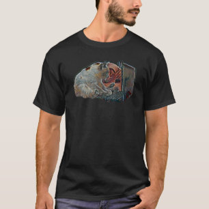 Camiseta Pintura Abstrata Digital de um Gato 10