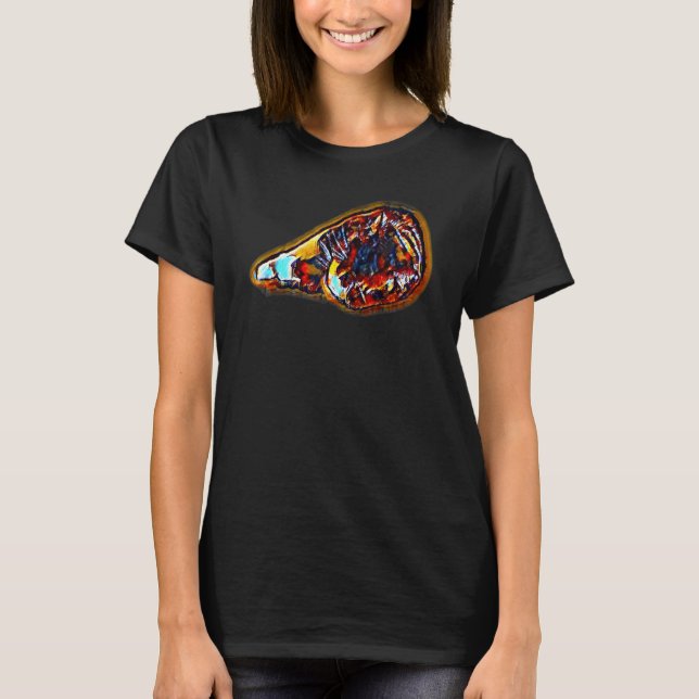 Camiseta Pintura Abstrata Digital De Um Gato 15 (Frente)