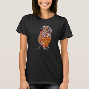 Camiseta Pintura Abstrata Digital De Um Gato 17