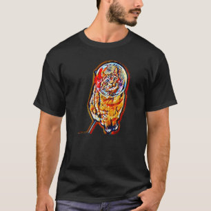 Camiseta Pintura Abstrata Digital De Um Gato 2
