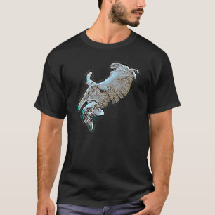 Camiseta Pintura Abstrata Digital De Um Gato 28