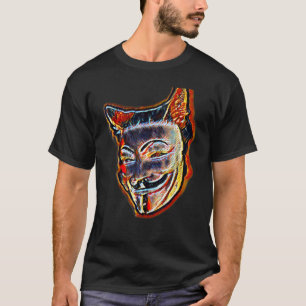 Camiseta Pintura Abstrata Digital De Um Gato 34