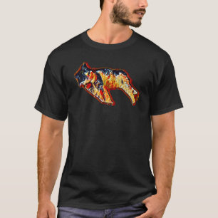 Camiseta Pintura Abstrata Digital De Um Gato 4