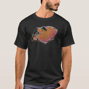 Camiseta Pintura Abstrata Digital De Um Gato 40