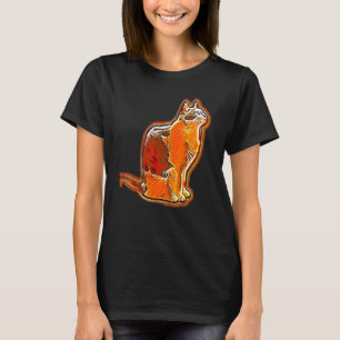 Camiseta Pintura Abstrata Digital De Um Gato 5