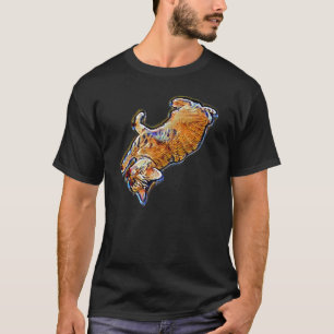 Camiseta Pintura Abstrata Digital De Um Gato 50
