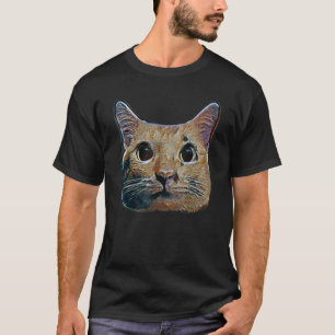 Camiseta Pintura Abstrata Digital De Um Gato 52