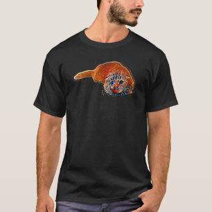 Camiseta Pintura Abstrata Digital De Um Gato 6