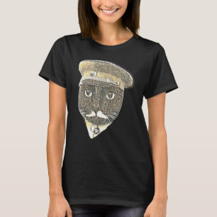 Camiseta Pintura Abstrata Digital De Um Gato 70