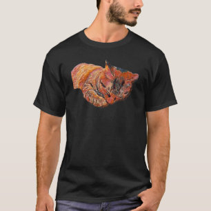 Camiseta Pintura Abstrata Digital de um Gato 72
