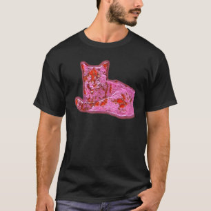 Camiseta Pintura Abstrata Digital De Um Gato 8