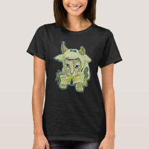 Camiseta Pintura Abstrata Digital De Um Gato 8