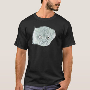 Camiseta Pintura Abstrata Digital De Um Gato 83