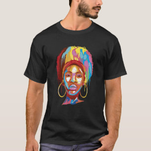 Camiseta Pintura Afro-Negra
