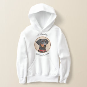Camiseta Pintura Alemã Pinscher Pintura Original Arte Anima