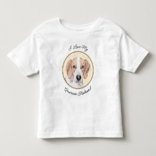 Camiseta Pintura Americana de Foxhound - Arte Cachorra Orig