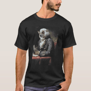 Camiseta Pintura antiga de Corgi O Literat cães felizes lee