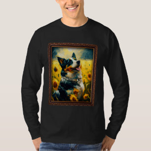 Camiseta Pintura Appenzeller Girassol Flor Mamãe Mulheres F