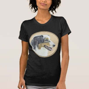 Camiseta Pintura Australiana de Pastor - Arte Original de C